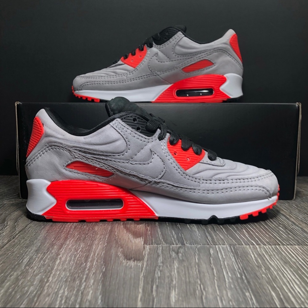Nike Air Max 90 QS Lux Night Silver & Crimson - Picture 2 of 16
